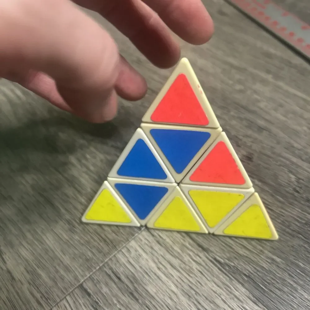 Vintage 1980's  Pyraminx Pyramid Triangle Puzzle Toy Not Rubik's Cube by Tomy